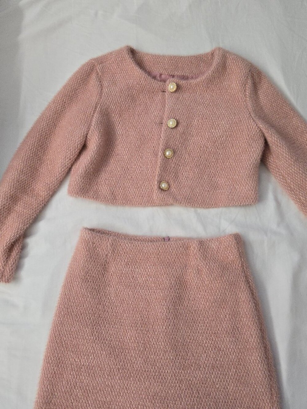 Pink tweed 2 pc set (NEW)